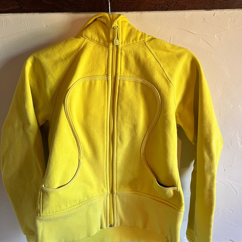 *SOLD* Old School Lululemon Scuba Yellow Zip-Up Hoodie